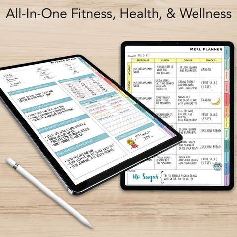 Digital Fitness Planner for Goodnotes, Notability or similar apps - Digital Fitness Planner for Goodnotes, Notability or similar apps -   14 fitness Planner app ideas