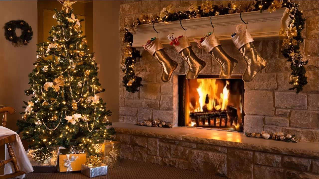 Classic Christmas Music with a Fireplace and Beautiful Background (2 hours) (2019) - Classic Christmas Music with a Fireplace and Beautiful Background (2 hours) (2019) -   15 beauty Background christmas ideas