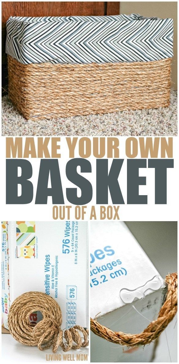 Make Your Own Basket Out of a Box - Make Your Own Basket Out of a Box -   15 diy Box easy ideas