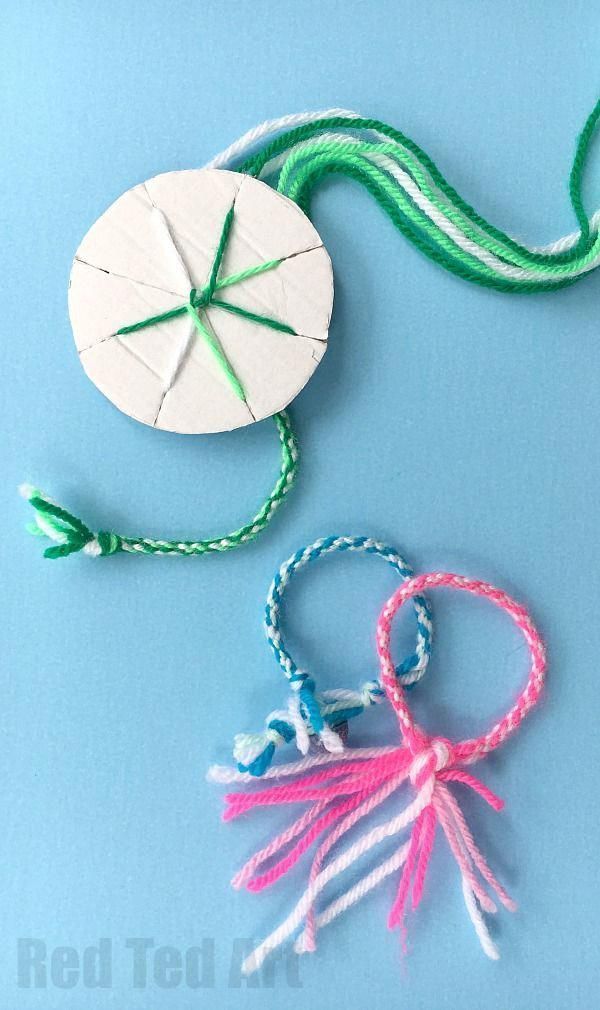 Easy Friendship Bracelets with Cardboard Loom - Red Ted Art - Make crafting with kids easy & fun - Easy Friendship Bracelets with Cardboard Loom - Red Ted Art - Make crafting with kids easy & fun -   15 diy Bracelets with cardboard ideas