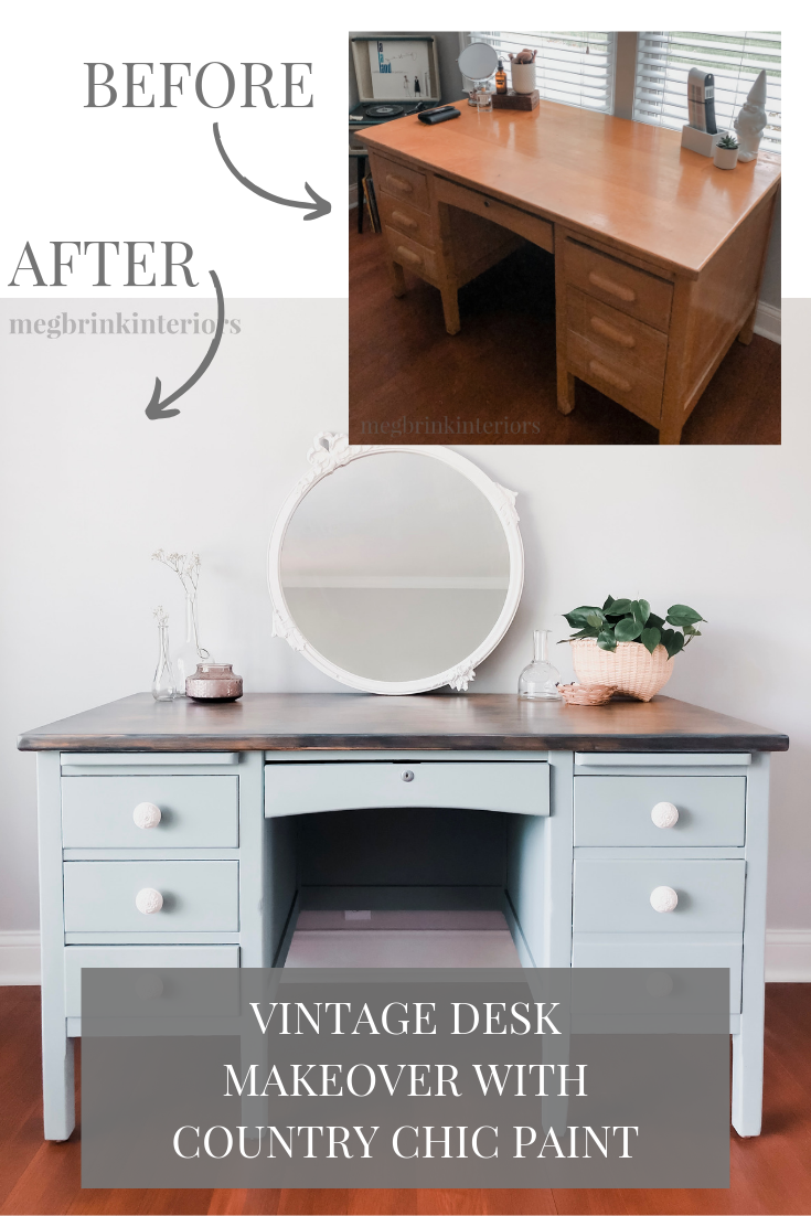 Before And After of Farmhouse Desk Makeover - Before And After of Farmhouse Desk Makeover -   15 diy Desk paint ideas
