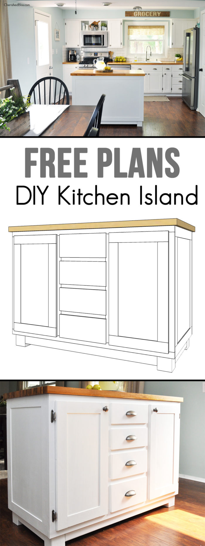 How to Build a DIY Kitchen Island - Cherished Bliss - How to Build a DIY Kitchen Island - Cherished Bliss -   15 diy Easy kitchen ideas