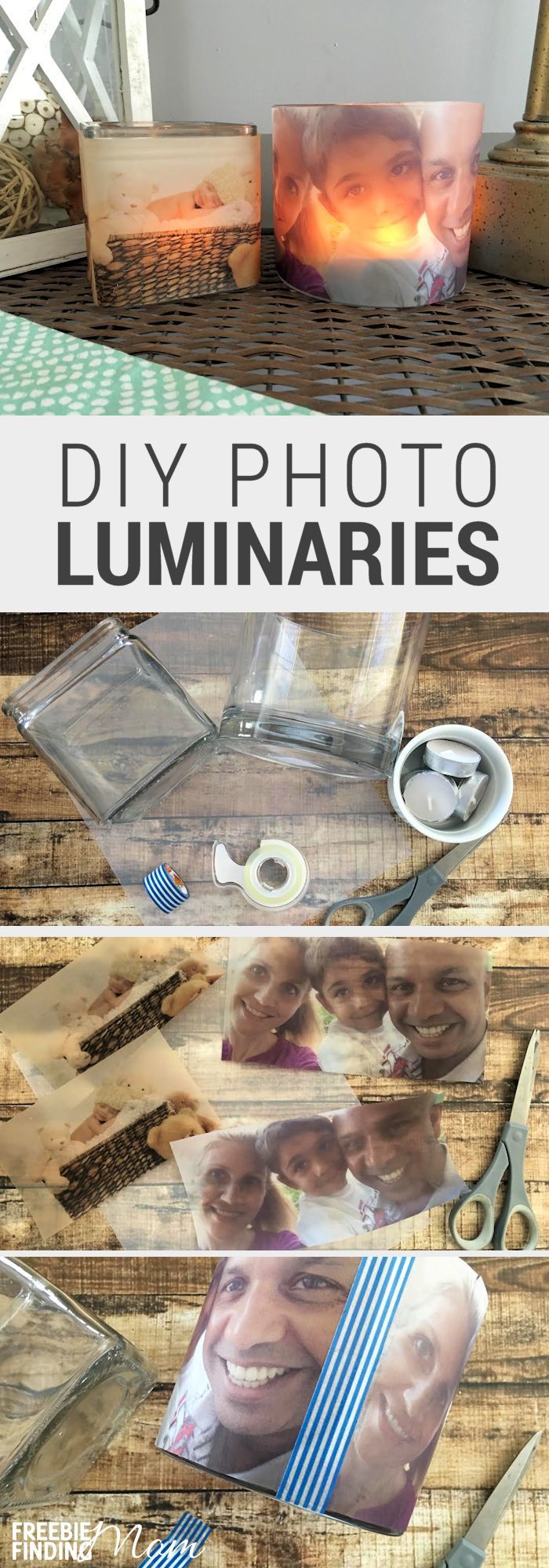 Easy Homemade Photo Gifts: Glowing Photo Luminaries - Easy Homemade Photo Gifts: Glowing Photo Luminaries -   15 diy Gifts with pictures ideas