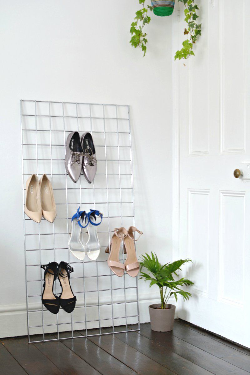 DIY grid shoe storage display - DIY grid shoe storage display -   15 diy Interieur schoenen ideas