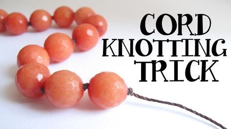 Cord Knotting Tip - Double and Triple Knots Jewelry Making Quick Tip - Cord Knotting Tip - Double and Triple Knots Jewelry Making Quick Tip -   15 diy Jewelry collares ideas