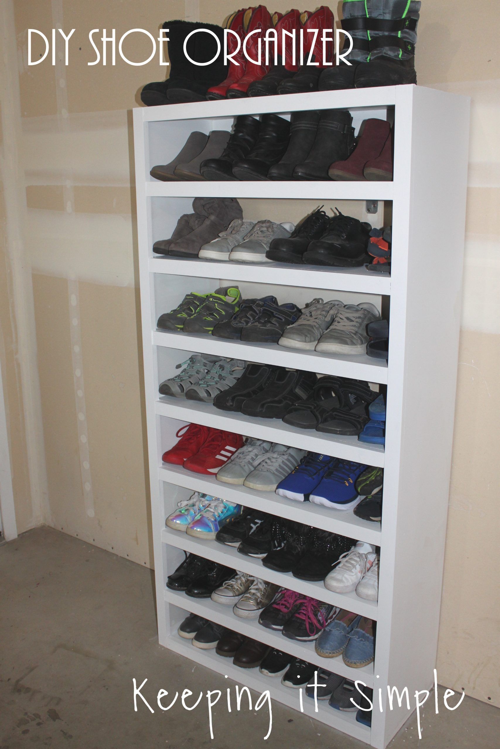 Shoe Storage Solutions- DIY Shoe Shelf Organizer • Keeping it Simple - Shoe Storage Solutions- DIY Shoe Shelf Organizer • Keeping it Simple -   15 diy Organization shelf ideas