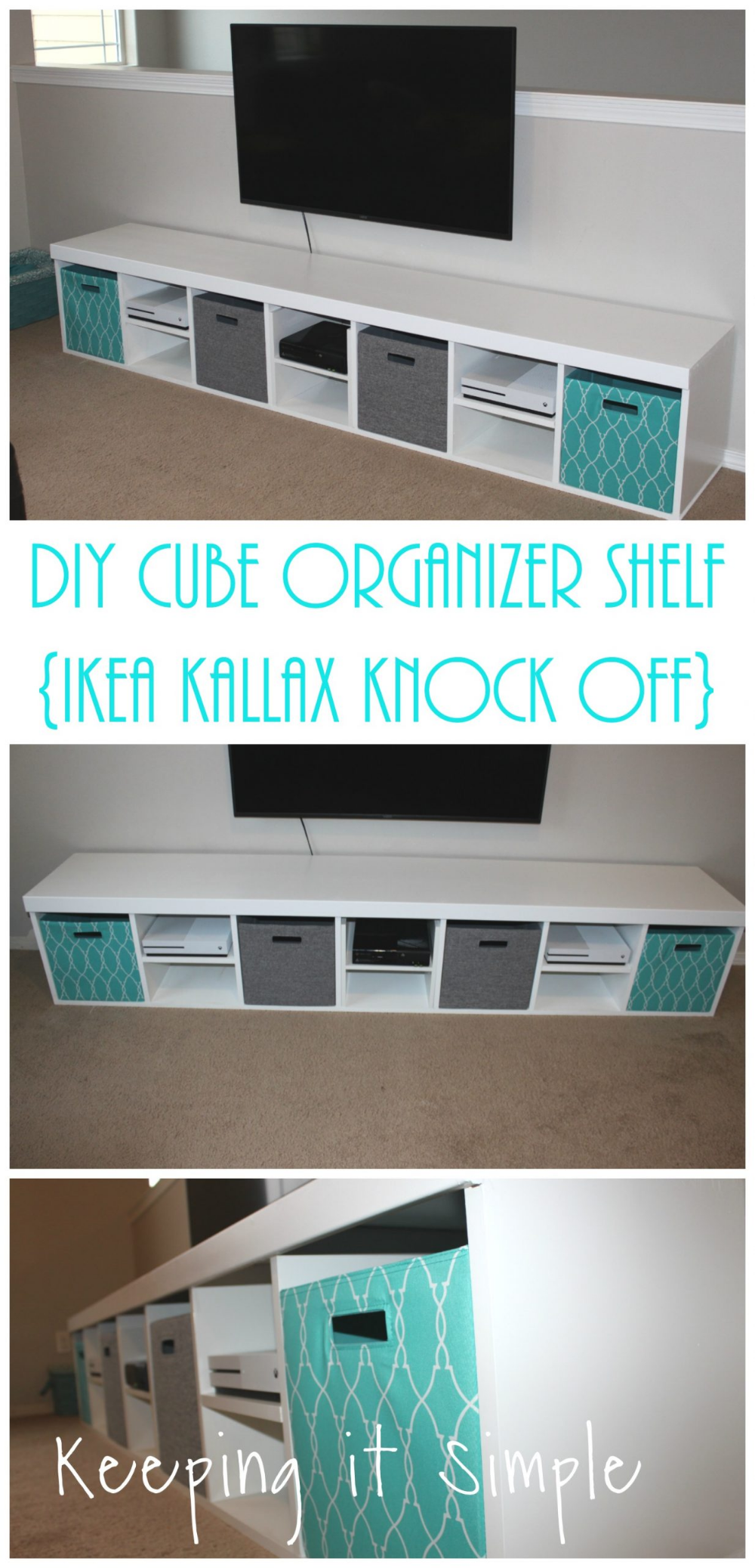 DIY Cube Organizer Shelf- IKEA Kallax Knock Off • Keeping it Simple - DIY Cube Organizer Shelf- IKEA Kallax Knock Off • Keeping it Simple -   15 diy Organization shelf ideas