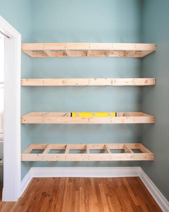 How Builder Moms Get Organized: 4 DIY Shelving Options for Every Room in Your House - How Builder Moms Get Organized: 4 DIY Shelving Options for Every Room in Your House -   15 diy Organization shelf ideas