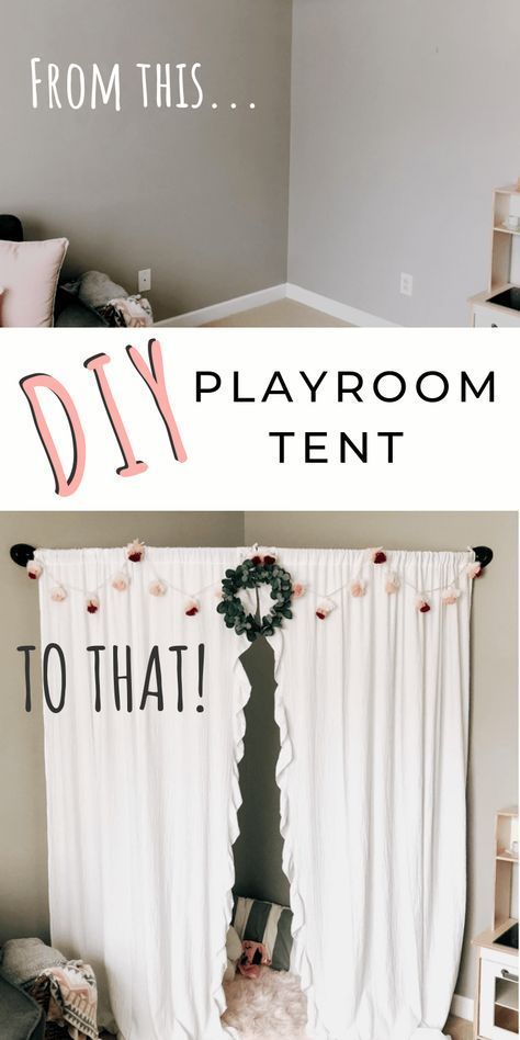 Adorable (And Simple!) DIY Playroom Tent - Poms2Moms - Adorable (And Simple!) DIY Playroom Tent - Poms2Moms -   diy Room easy