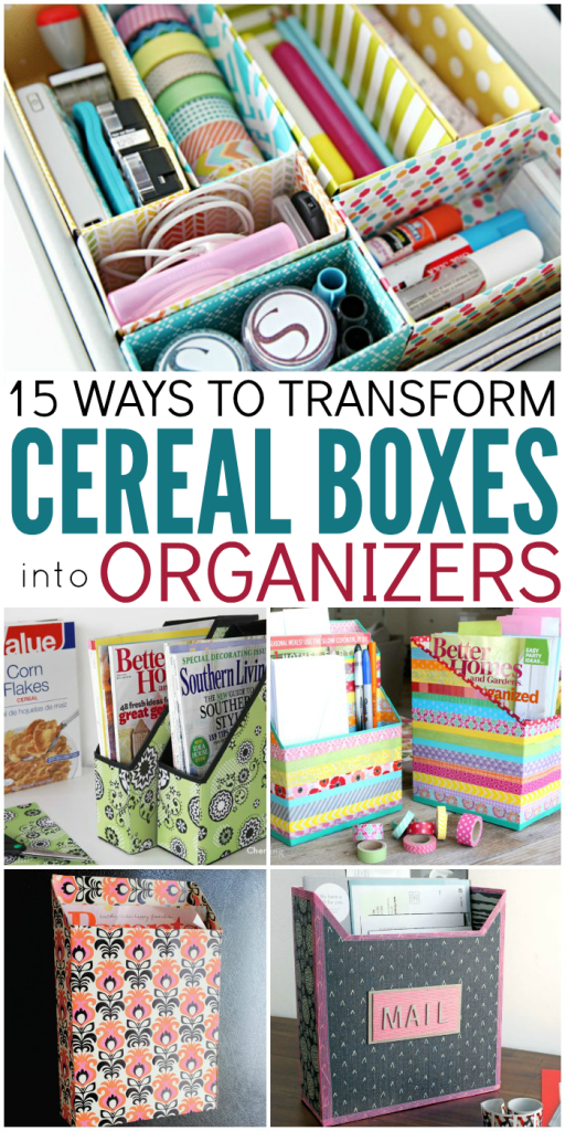 15 Ways to Make Cereal Box Organizers - 15 Ways to Make Cereal Box Organizers -   15 diy Storage organizers ideas