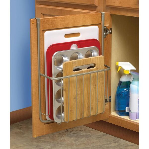 Over-Cabinet Rack for Cutting Board and Bakeware - Over-Cabinet Rack for Cutting Board and Bakeware -   15 diy Storage organizers ideas