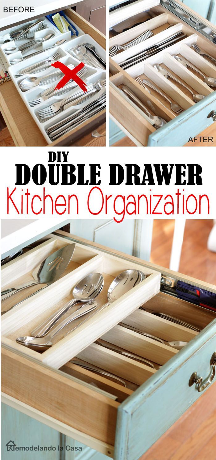 DIY - Double Layer Drawer Organization - DIY - Double Layer Drawer Organization -   15 diy Storage organizers ideas