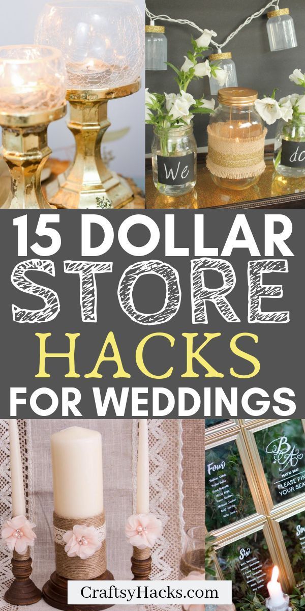 15 Dollar Store Wedding Hacks for Low Budgets - Craftsy Hacks - 15 Dollar Store Wedding Hacks for Low Budgets - Craftsy Hacks -   15 diy Wedding dollar tree ideas