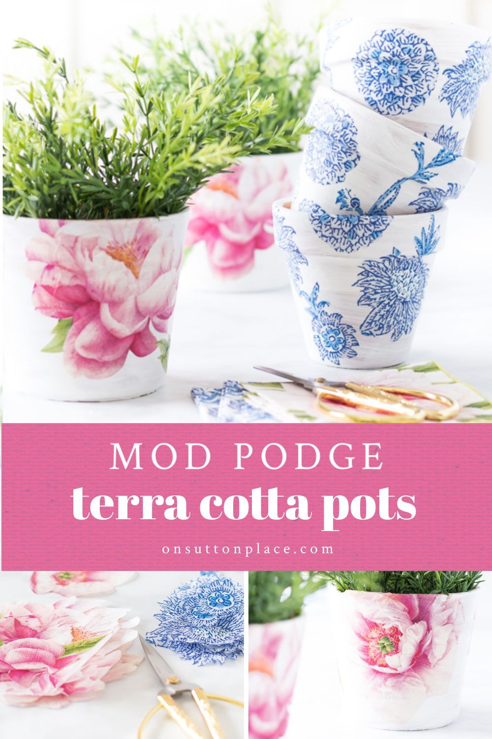 DIY Mod Podge Terra Cotta Pots - DIY Mod Podge Terra Cotta Pots -   16 action diy Decorations ideas