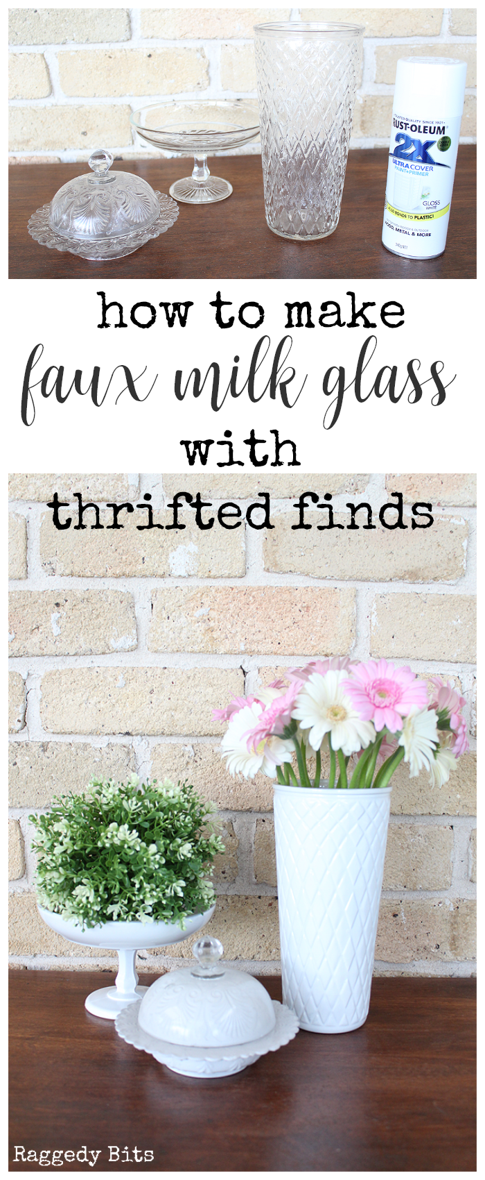 How to make Faux Milk Glass with Thrifted Finds - How to make Faux Milk Glass with Thrifted Finds -   16 action diy Decorations ideas