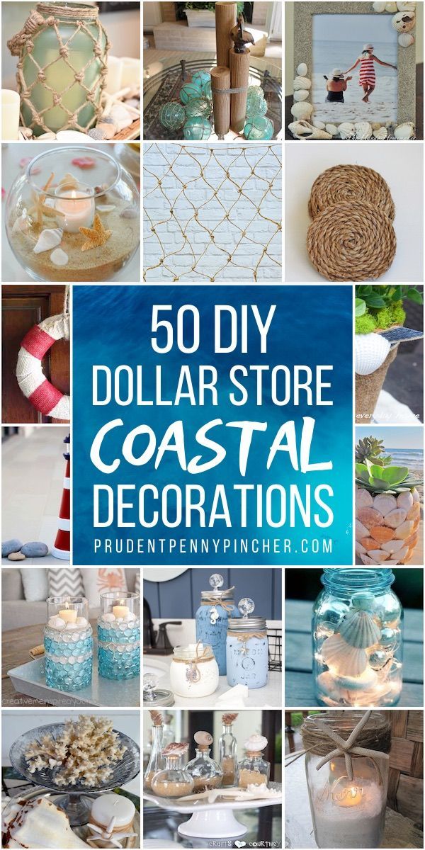 50 Dollar Store Coastal DIY Home Decor - 50 Dollar Store Coastal DIY Home Decor -   16 action diy Decorations ideas