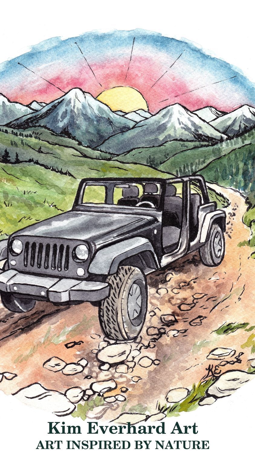 Watercolor Painting - the process, creating a Mountain Road illustration with ink and watercolors. - Watercolor Painting - the process, creating a Mountain Road illustration with ink and watercolors. -   16 beauty Drawings artworks ideas