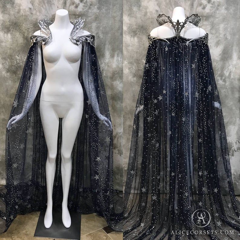 Fantasy Starry Collar Cloak ~ Wicca Cape Witch Outfit Celestial Bridal Elven Gothic Pagan Medieval Dress Cape ~ Venice Carnival Ball Costume - Fantasy Starry Collar Cloak ~ Wicca Cape Witch Outfit Celestial Bridal Elven Gothic Pagan Medieval Dress Cape ~ Venice Carnival Ball Costume -   16 beauty Dresses fantasy ideas