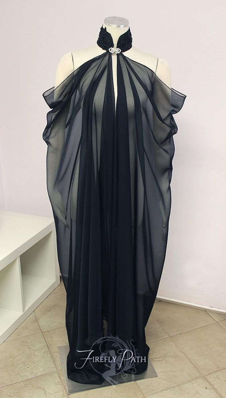 Black Elven Cape - Black Elven Cape -   16 beauty Dresses fantasy ideas