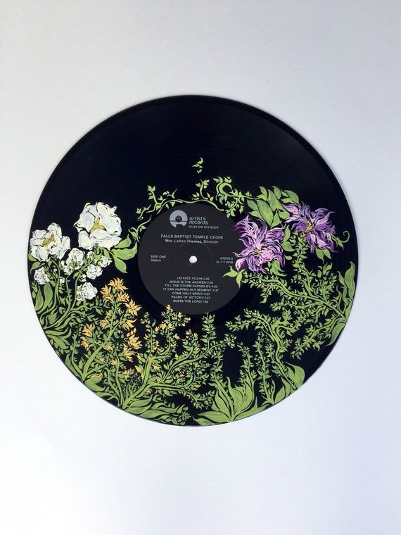 Enchanted forest nature inspired art floral music wall art hand painted record - Enchanted forest nature inspired art floral music wall art hand painted record -   16 beauty Inspiration art ideas