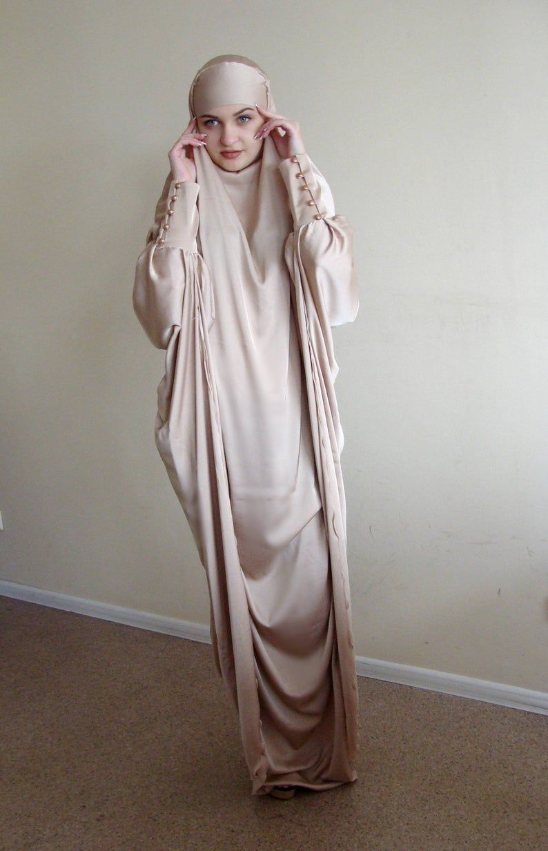 Long Silk Khimar, Elegant muslim dress, Beige Burqa,Dubai Abaya, traditional hijab,ready to wear hijab, long hijab, Long burqa,Islamic Niqab - Long Silk Khimar, Elegant muslim dress, Beige Burqa,Dubai Abaya, traditional hijab,ready to wear hijab, long hijab, Long burqa,Islamic Niqab -   16 beauty Model hijab ideas