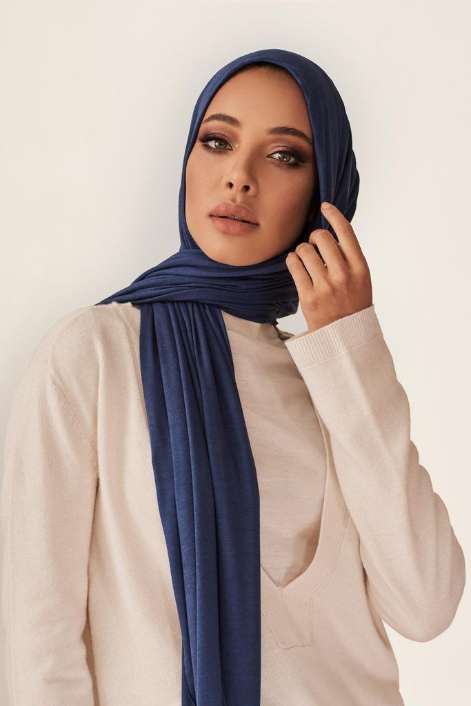 Premium Jersey Hijab - Admiral Blue - Premium Jersey Hijab - Admiral Blue -   16 beauty Model hijab ideas