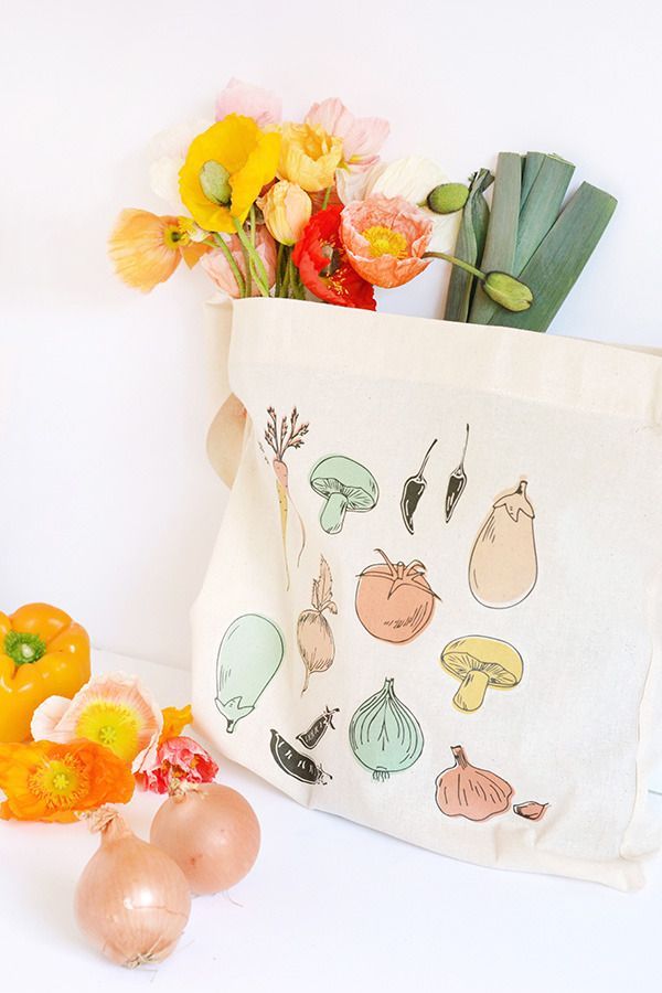 Make It: Vegetable Print Tote Bag - Make It: Vegetable Print Tote Bag -   16 diy Bag print ideas