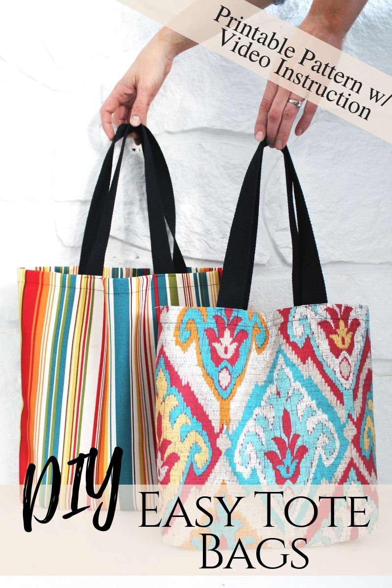 Easy Tote Bag Pattern w/ Video Tutorial - Creative Fashion Blog - Easy Tote Bag Pattern w/ Video Tutorial - Creative Fashion Blog -   16 diy Bag print ideas