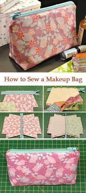 How to Sew a Makeup Bag - How to Sew a Makeup Bag -   16 diy Beauty bag ideas