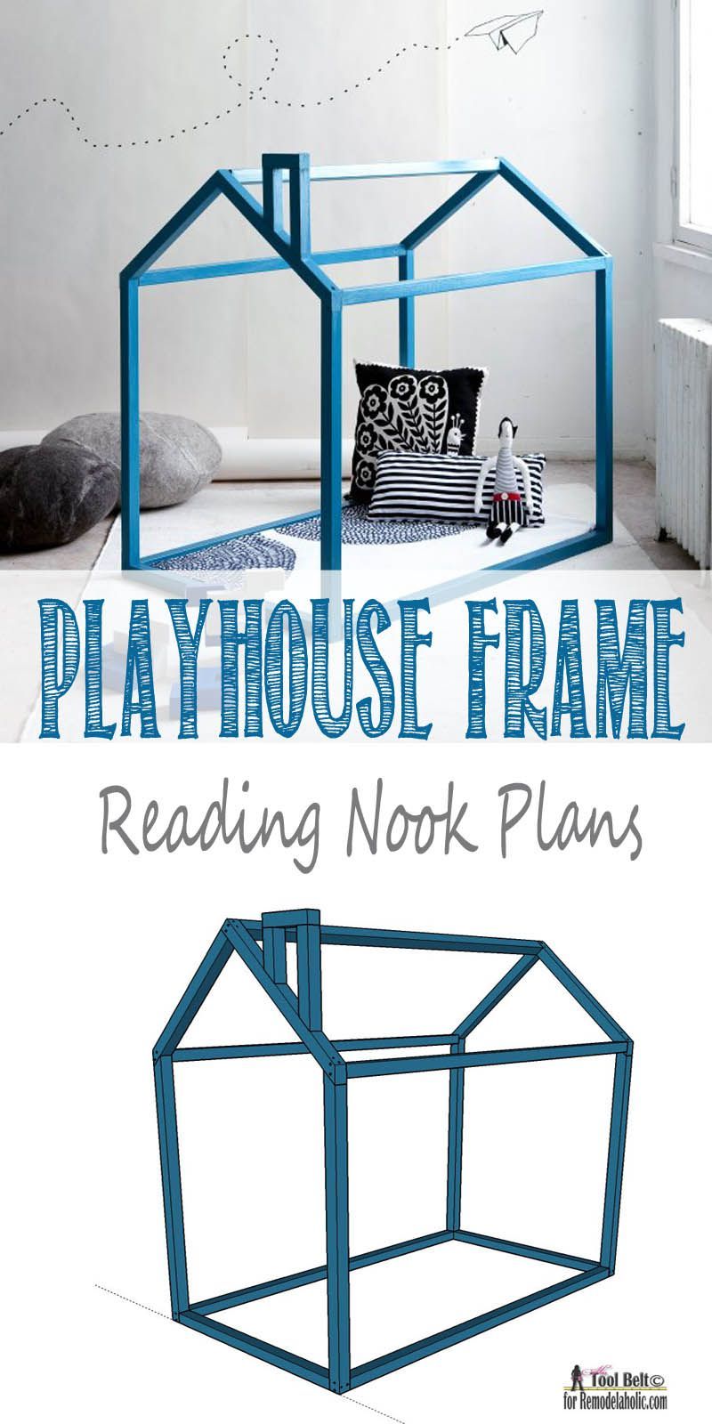 Remodelaholic | DIY Toddler House Bed Frame / Playhouse Reading Nook - Remodelaholic | DIY Toddler House Bed Frame / Playhouse Reading Nook -   16 diy Bed Frame corner ideas