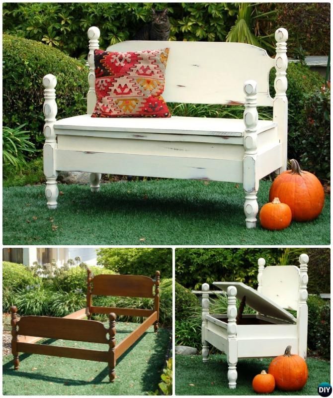 8 DIY Bed Frame Garden Bench Projects [Picture Instructions] - 8 DIY Bed Frame Garden Bench Projects [Picture Instructions] -   16 diy Bed Frame corner ideas
