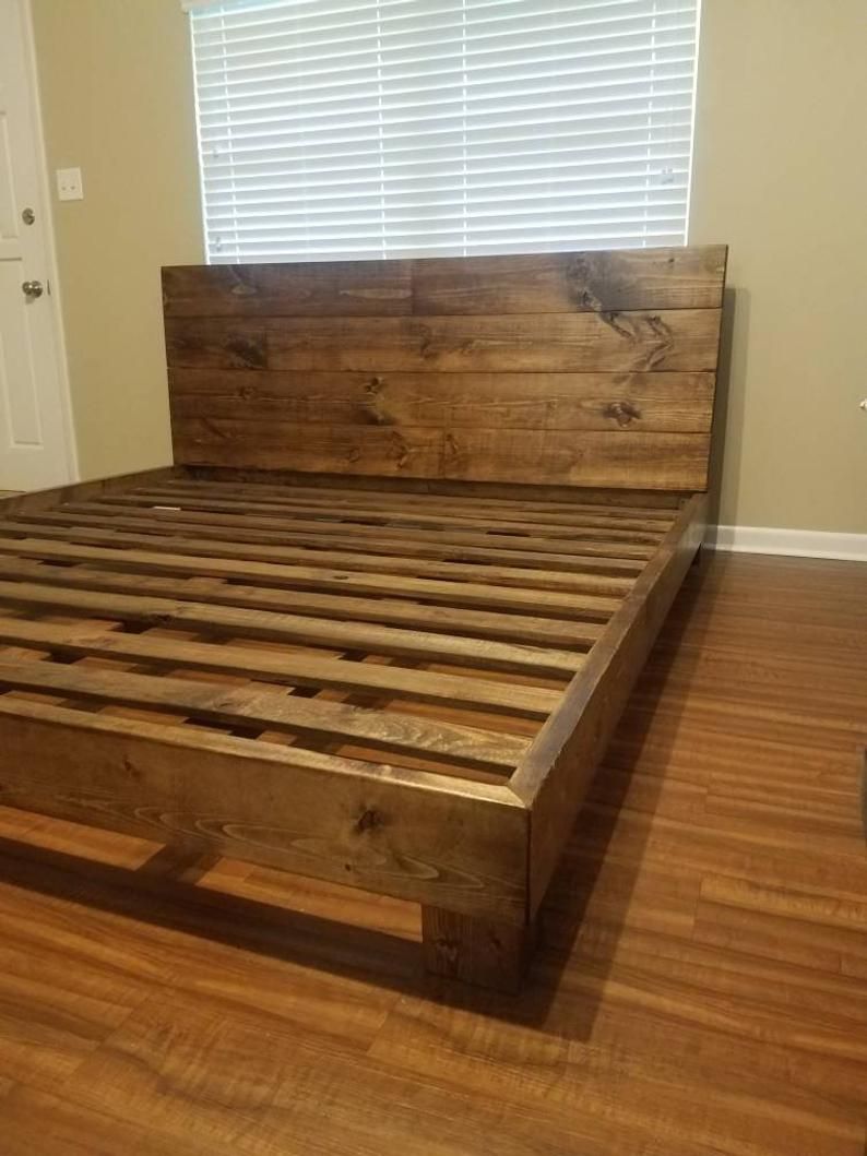 King size bed frame - King size bed frame -   16 diy Bed Frame with night stand ideas