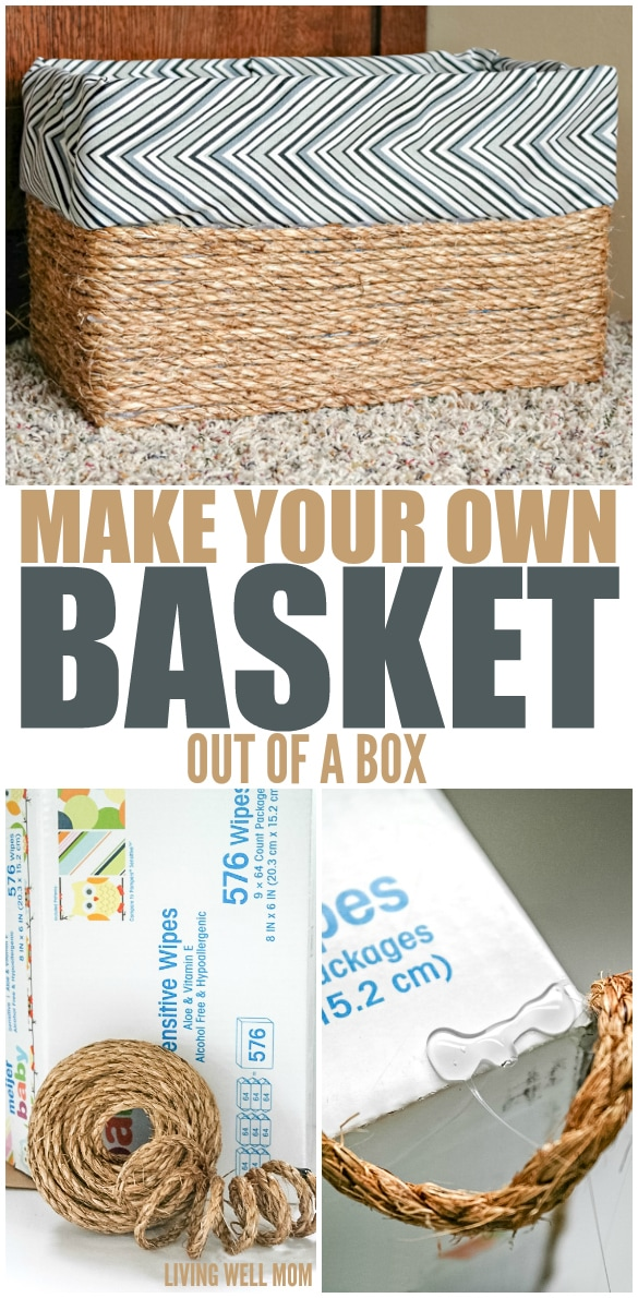 Make Your Own Basket Out of a Box - Make Your Own Basket Out of a Box -   16 diy Box rope ideas