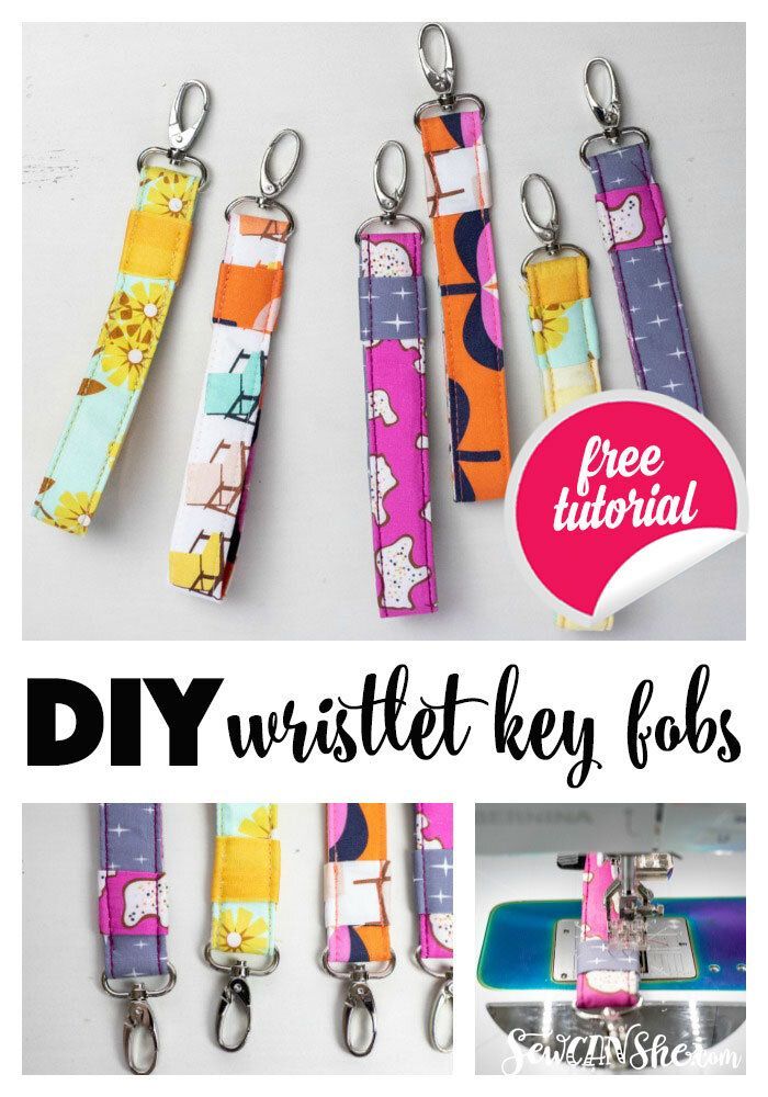Sew a DIY Wristlet Key Fob - fast and easy gift idea! — SewCanShe | Free Sewing Patterns and Tutorials - Sew a DIY Wristlet Key Fob - fast and easy gift idea! — SewCanShe | Free Sewing Patterns and Tutorials -   16 diy Gifts sewing ideas