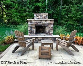 Outdoor Fireplace or Firepit DIY                                                PDF Instructions only - Outdoor Fireplace or Firepit DIY                                                PDF Instructions only -   16 diy Outdoor fireplace ideas