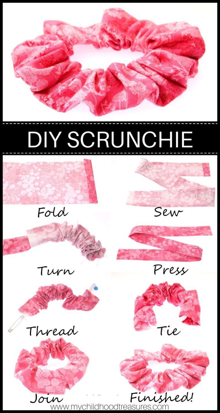 How to Make a Scrunchie {2 sizes} - DIY Scrunchie | TREASURIE - How to Make a Scrunchie {2 sizes} - DIY Scrunchie | TREASURIE -   16 diy Scrunchie ideas