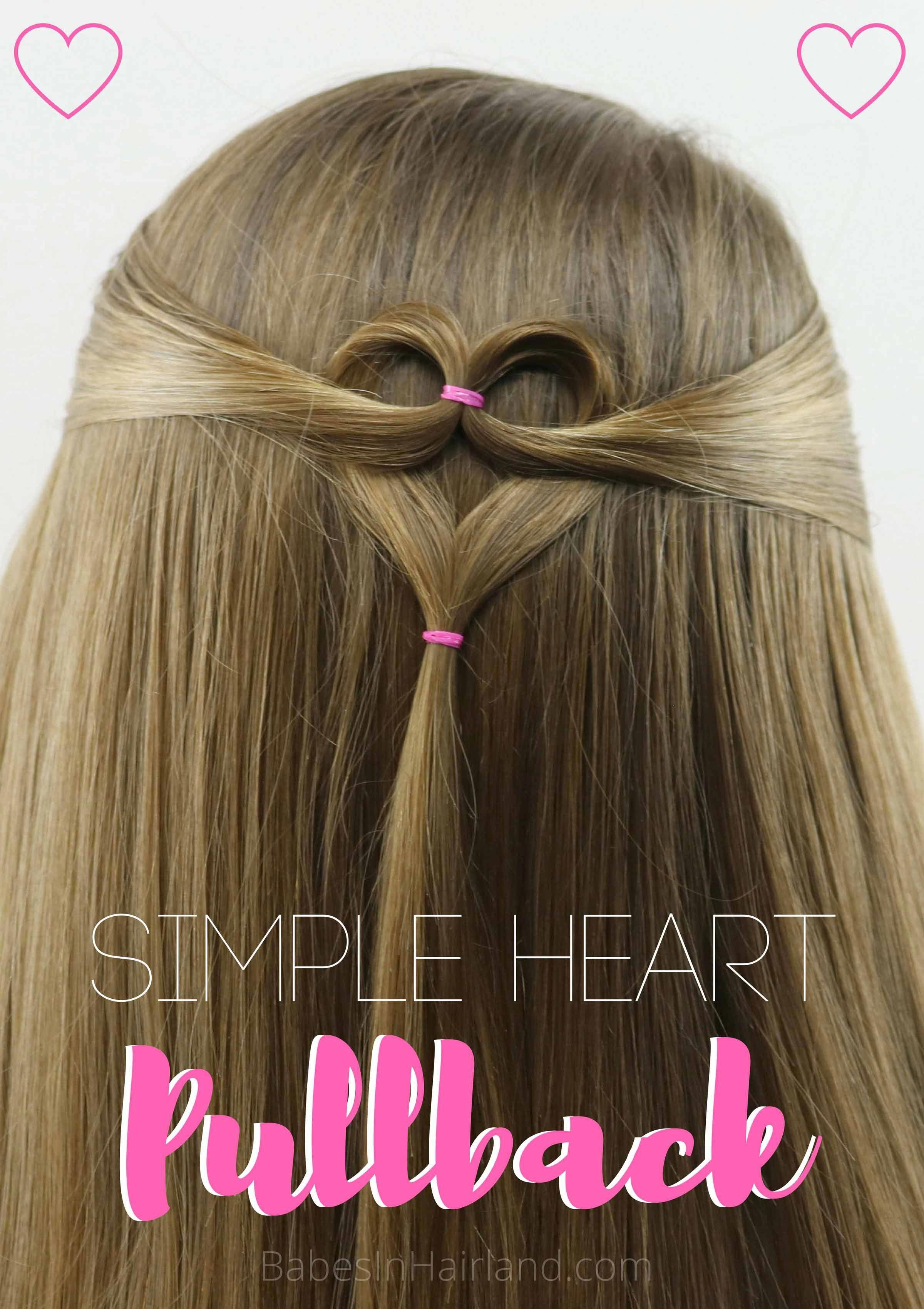 Triple Heart Pullback | Cute & Simple Valentine's Day Hairstyle - Triple Heart Pullback | Cute & Simple Valentine's Day Hairstyle -   16 heart style Hair ideas