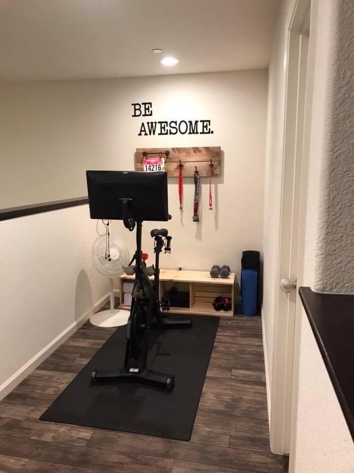 A Peloton in a Small Space? 6 Bike Setups That Show You How - A Peloton in a Small Space? 6 Bike Setups That Show You How -   16 home fitness Room ideas