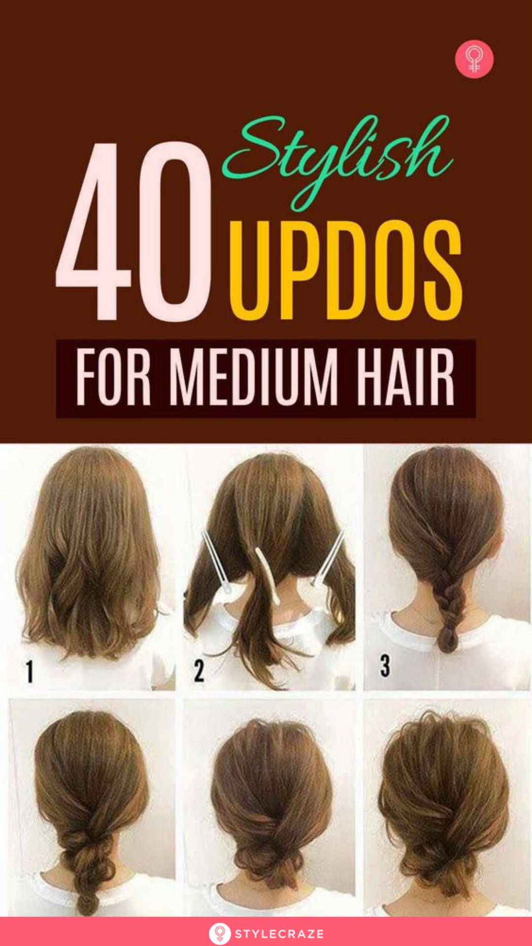 40 Quick And Easy Updos For Medium Hair - 40 Quick And Easy Updos For Medium Hair -   16 style Hair medium ideas