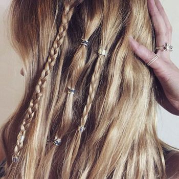 Boho Hair Bead Clickers In Silver Or Gold - Boho Hair Bead Clickers In Silver Or Gold -   16 style Hippie hair ideas