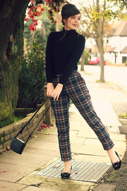 Check Trousers Turtle Neck Beehive Sixties - Check Trousers Turtle Neck Beehive Sixties -   16 vintage style Winter ideas