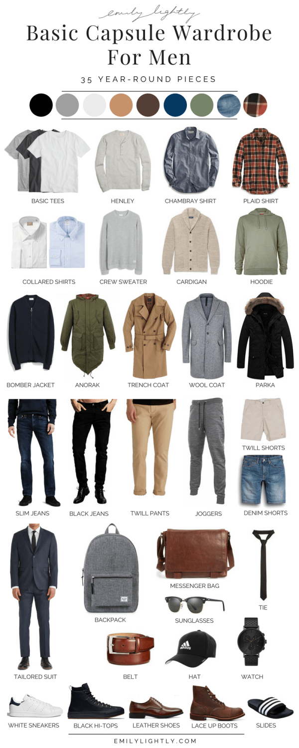 A Basic Year-Round Capsule Wardrobe for Men - A Basic Year-Round Capsule Wardrobe for Men -   17 basic style Mens ideas