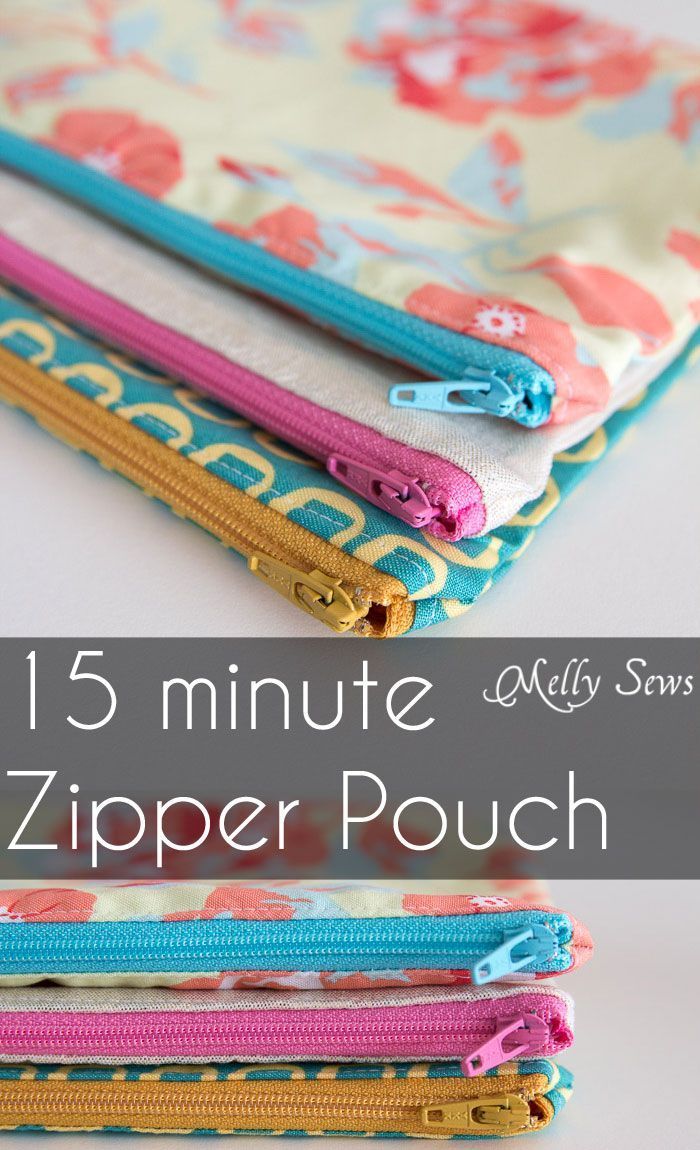 How to Sew a Zipper Pouch Tutorial - Melly Sews - How to Sew a Zipper Pouch Tutorial - Melly Sews -   17 diy Bag with zipper ideas