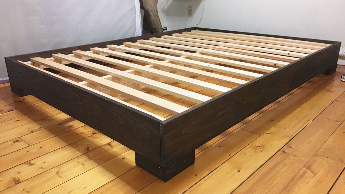 Modern Platform Bed Frame with Chunky Legs - Modern Platform Bed Frame with Chunky Legs -   17 diy Bed Frame low ideas