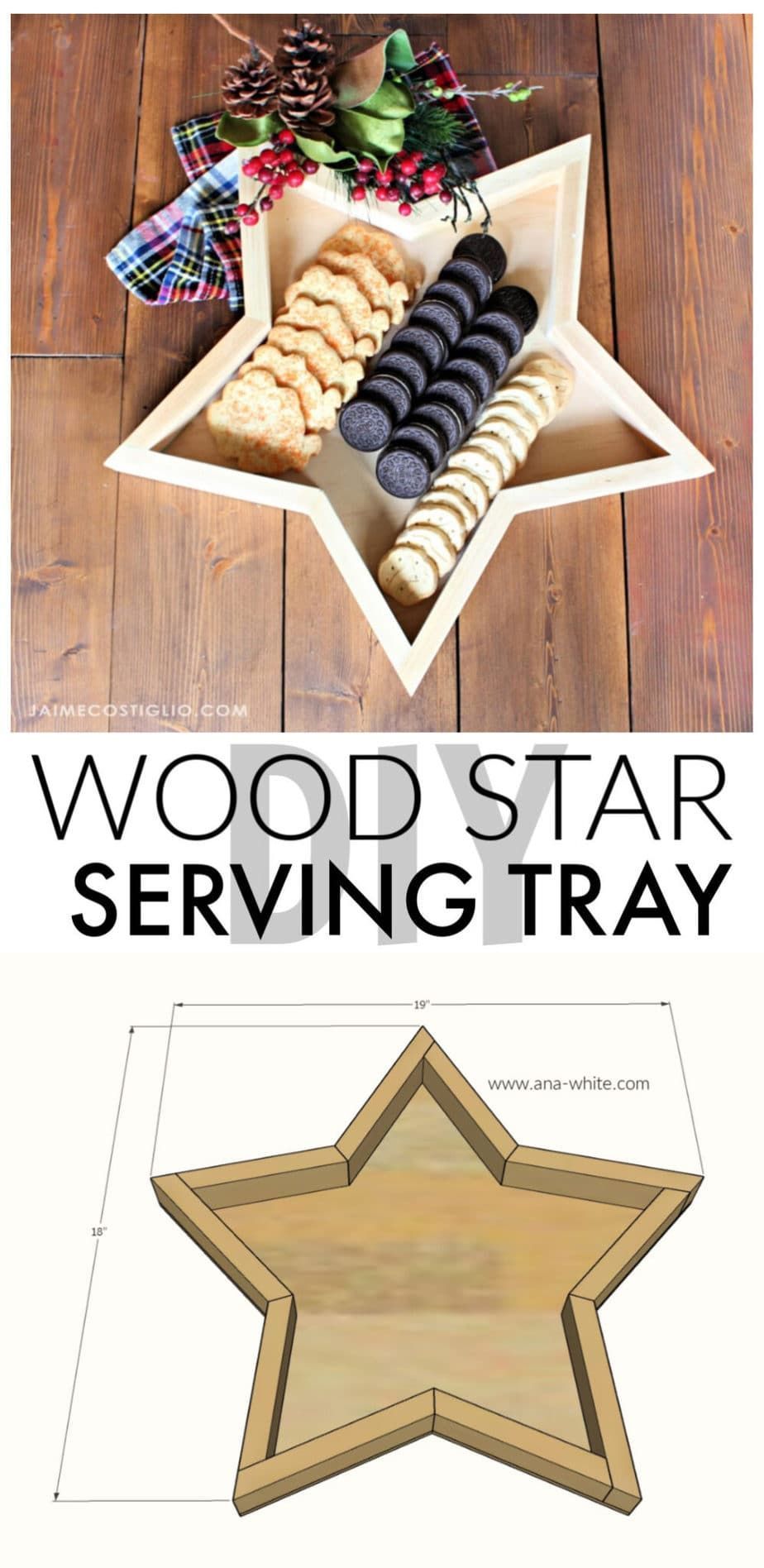 DIY Wood Star Tray - Jaime Costiglio - DIY Wood Star Tray - Jaime Costiglio -   17 diy Gifts wood ideas