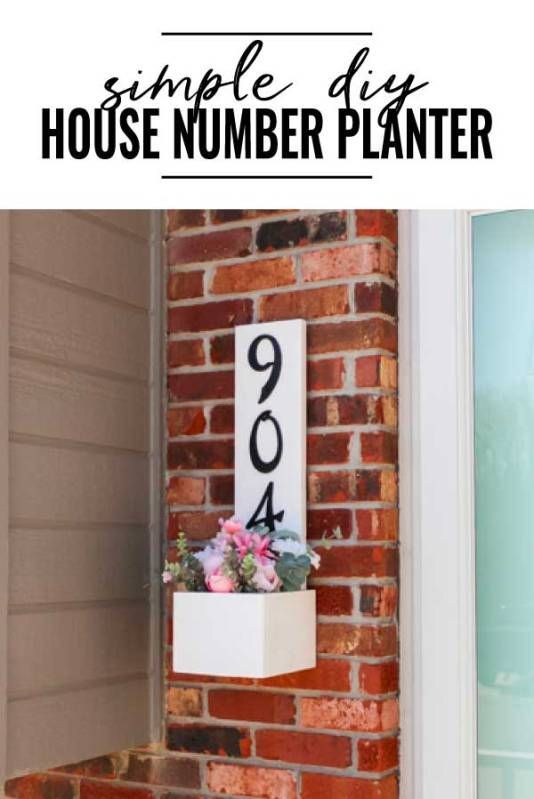 DIY House Number Planter Box - DIY House Number Planter Box -   17 diy House out of boxes ideas