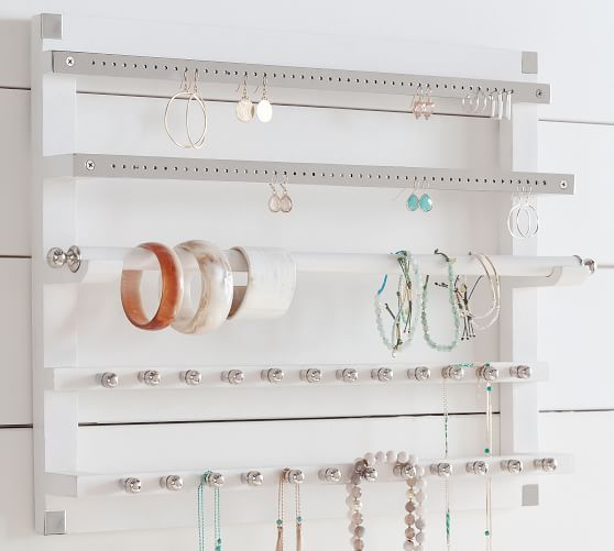 Wall-Mounted Jewelry Hanger - Wall-Mounted Jewelry Hanger -   17 diy Jewelry hanger ideas