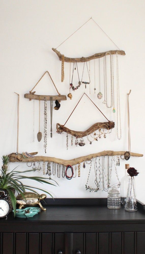 Driftwood Jewelry Organizer - Made to Order Jewelry Hangers - Pick the Driftwood - Boho Decor Small Space Storage Jewelry Display - Driftwood Jewelry Organizer - Made to Order Jewelry Hangers - Pick the Driftwood - Boho Decor Small Space Storage Jewelry Display -   17 diy Jewelry hanger ideas