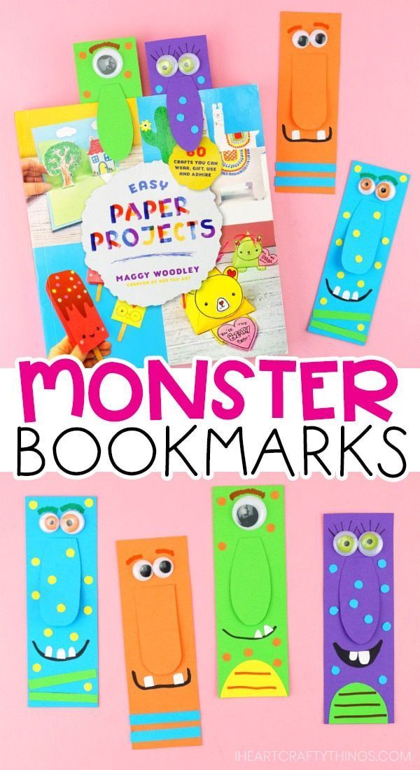 How to Make DIY Monster Bookmarks -Super easy Free Template! - How to Make DIY Monster Bookmarks -Super easy Free Template! -   17 diy Kids bookmarks ideas