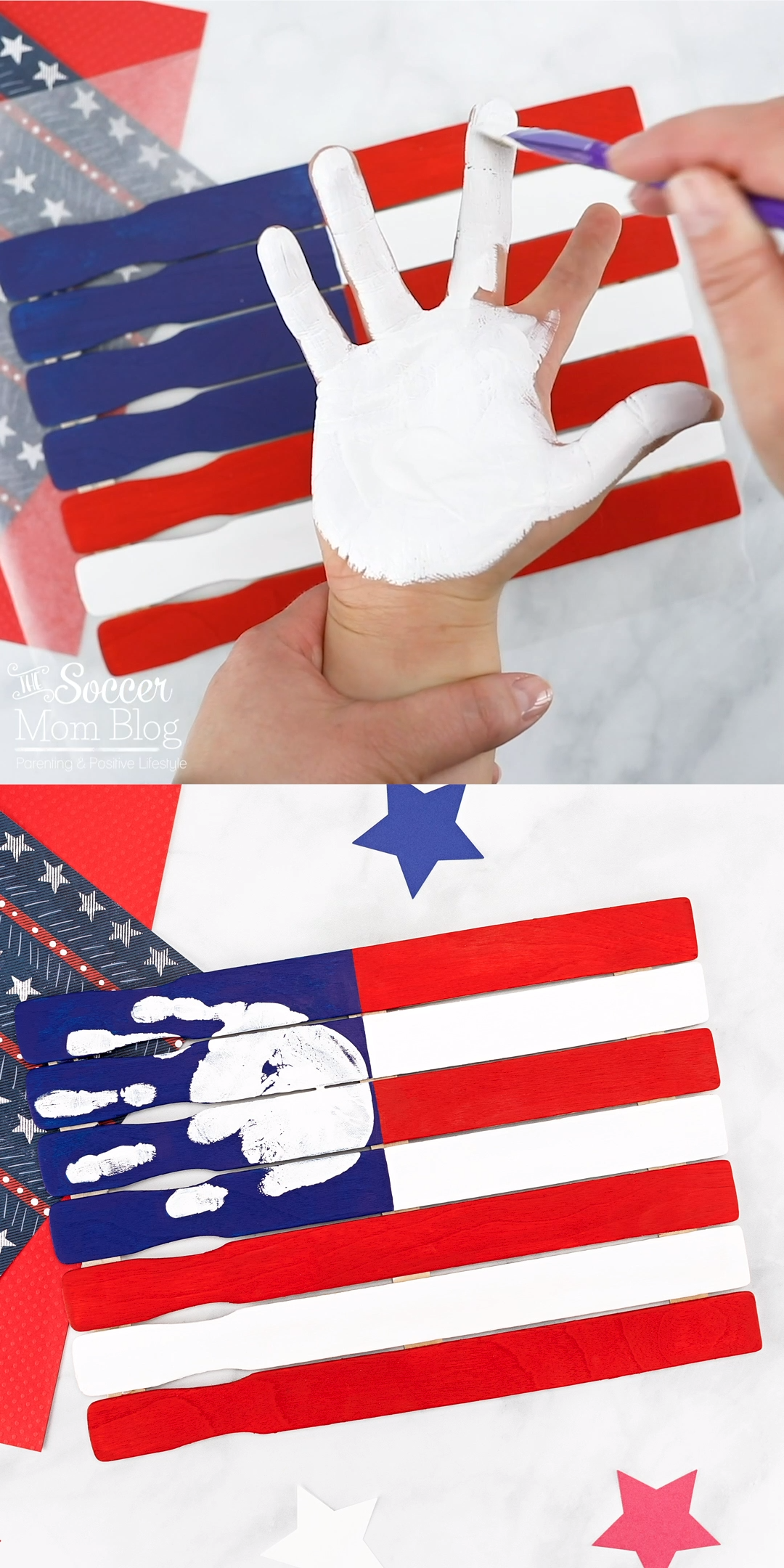 Kids Handprint American Flag - Kids Handprint American Flag -   17 diy Kids boys ideas